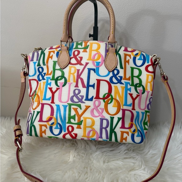 Vintage Dooney & Bourke Multicolor Satchel - Picture 2 of 16